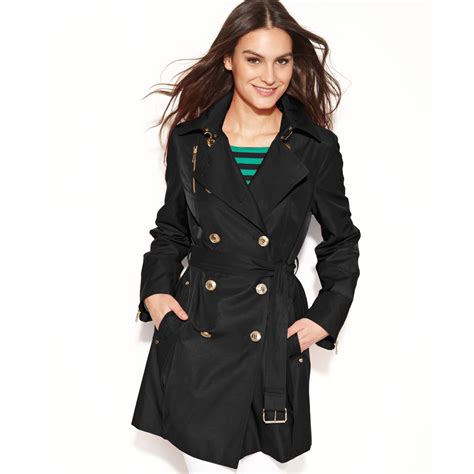 MICHAEL Michael Kors Double Breasted Trench Coat with 